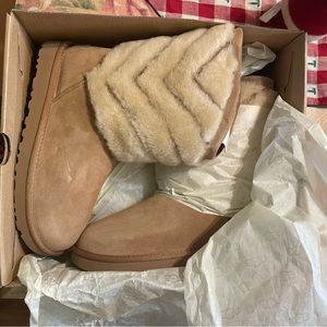 Beautiful brand new in box Women’s UGG boots. Size 8. Beautiful tan color.